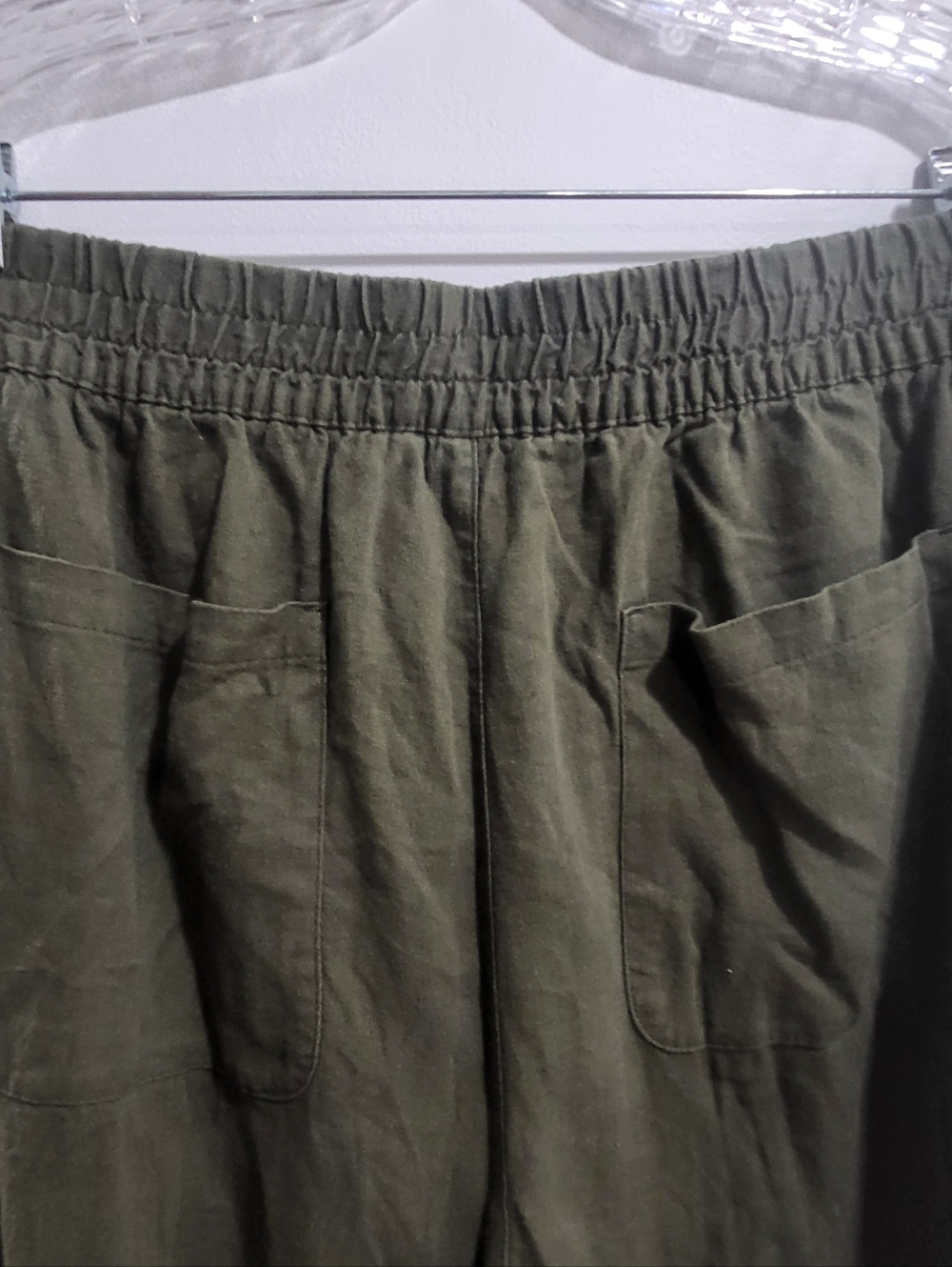 Old Navy Olive Green Wide Leg Pants XL High Rise Comfort Waistband - Picture 4 of 6